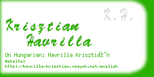 krisztian havrilla business card